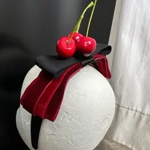Accessories | Handmade Designer Fascinator Headband Cherries  display picture 3